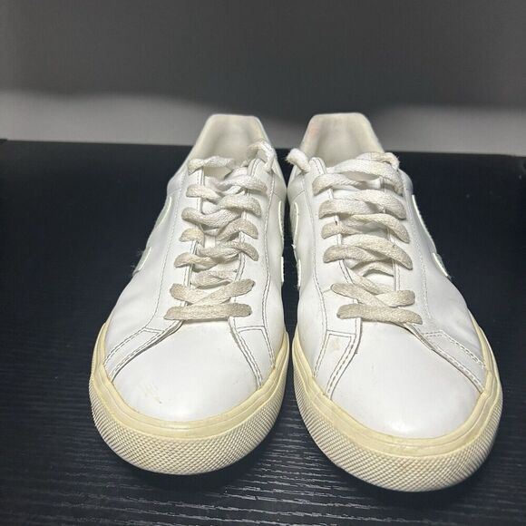 Veja Esplar Women’s Size 10 White Leather Sneakers Shoes - Picture 4 of 15